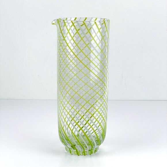 Anthropologie Beatriz Pitcher Lime Green Swirl